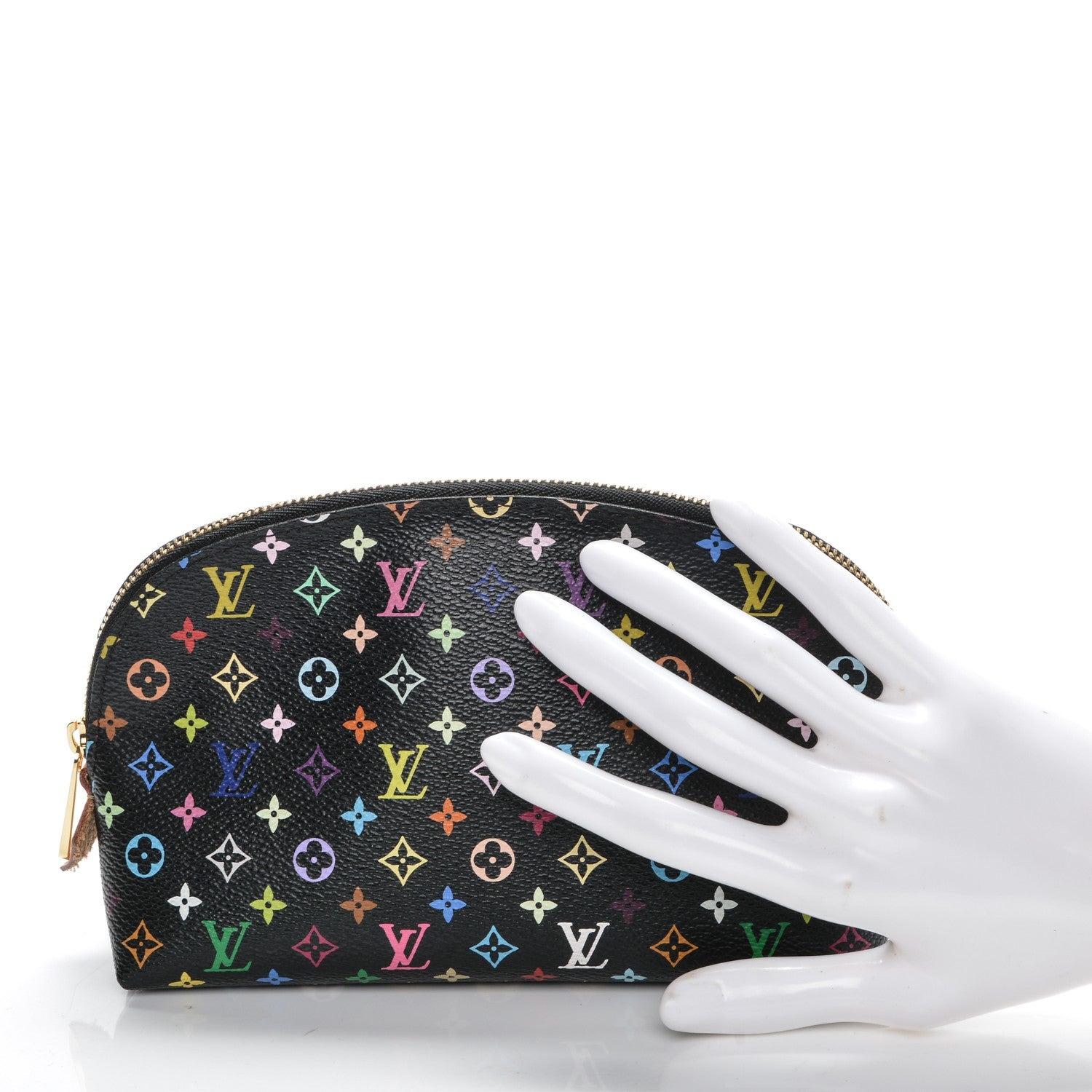 Louis Vuitton Monogram Multicolor Cosmetic Pouch Black Grenade 2 of 7