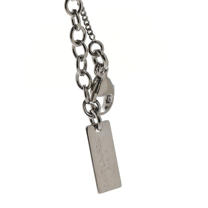 Saint Laurent Brass Monogram Charm Bracelet L Silver 4 of 4