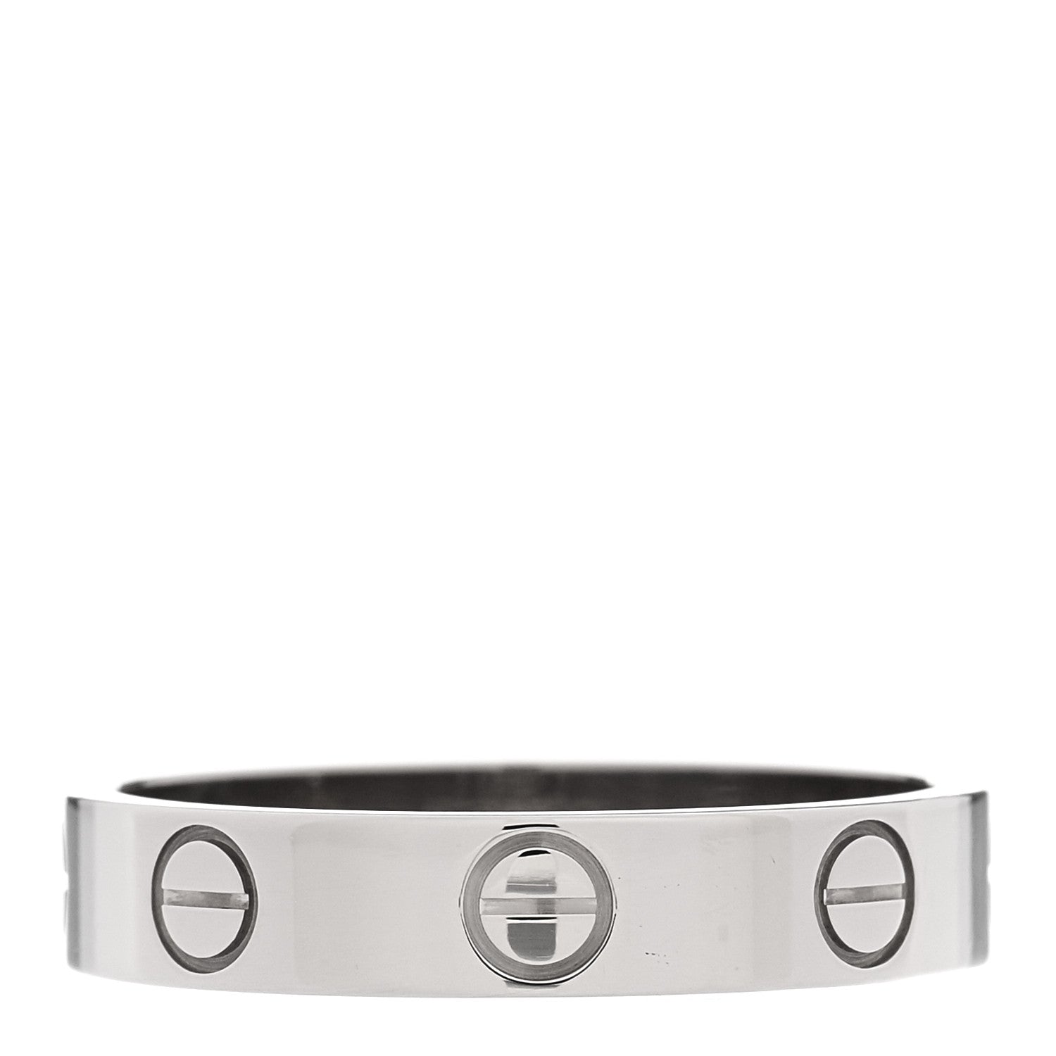 Cartier 18K White Gold 3.5mm LOVE Wedding Band Ring 51 5.75 3 of 4
