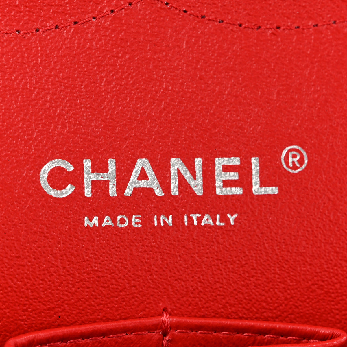 Patent Chevron Quilted Jumbo Double Flap Red