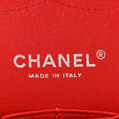 Chanel Patent Chevron Quilted Jumbo Double Flap Red 10 of 19
