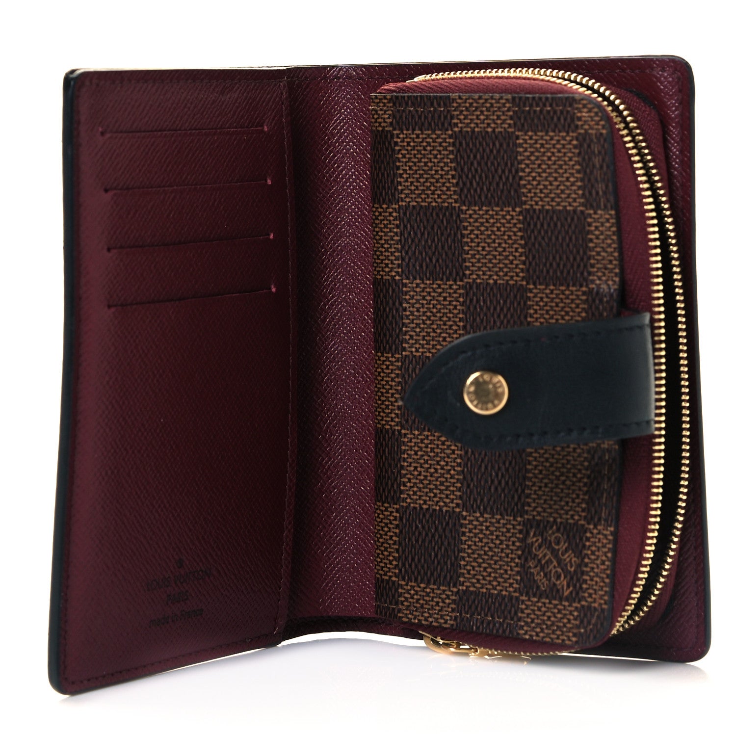Louis Vuitton Damier Ebene Juliette Wallet Bordeaux Black 5 of 8
