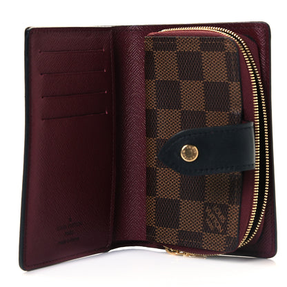 Louis Vuitton Damier Ebene Juliette Wallet Bordeaux Black 5 of 8