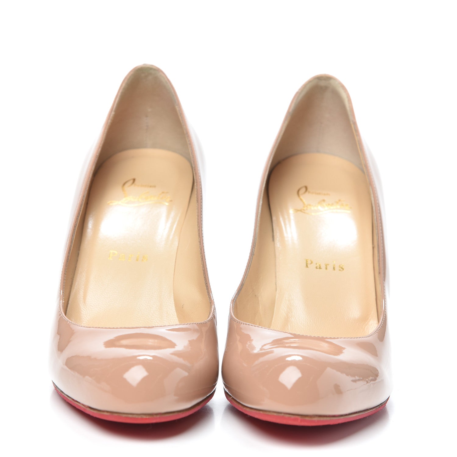 Christian Louboutin Patent Simple 85 Pumps 38 Nude 2 of 7