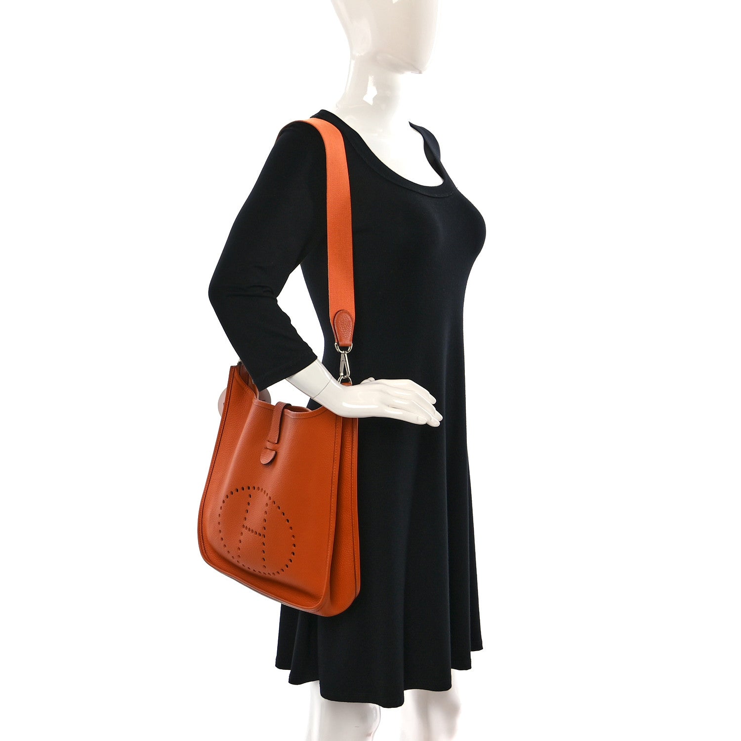 Hermes Taurillon Clemence Evelyne PM Orange 2 of 10