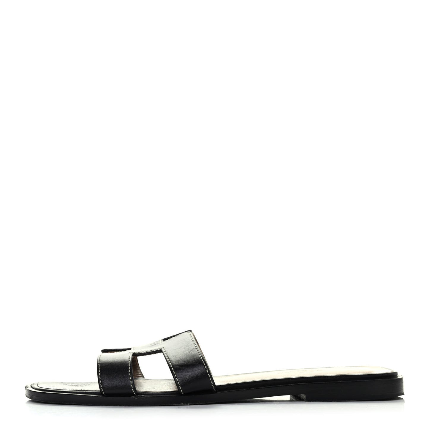 Box Calfskin Oran Sandals 36.5 Black