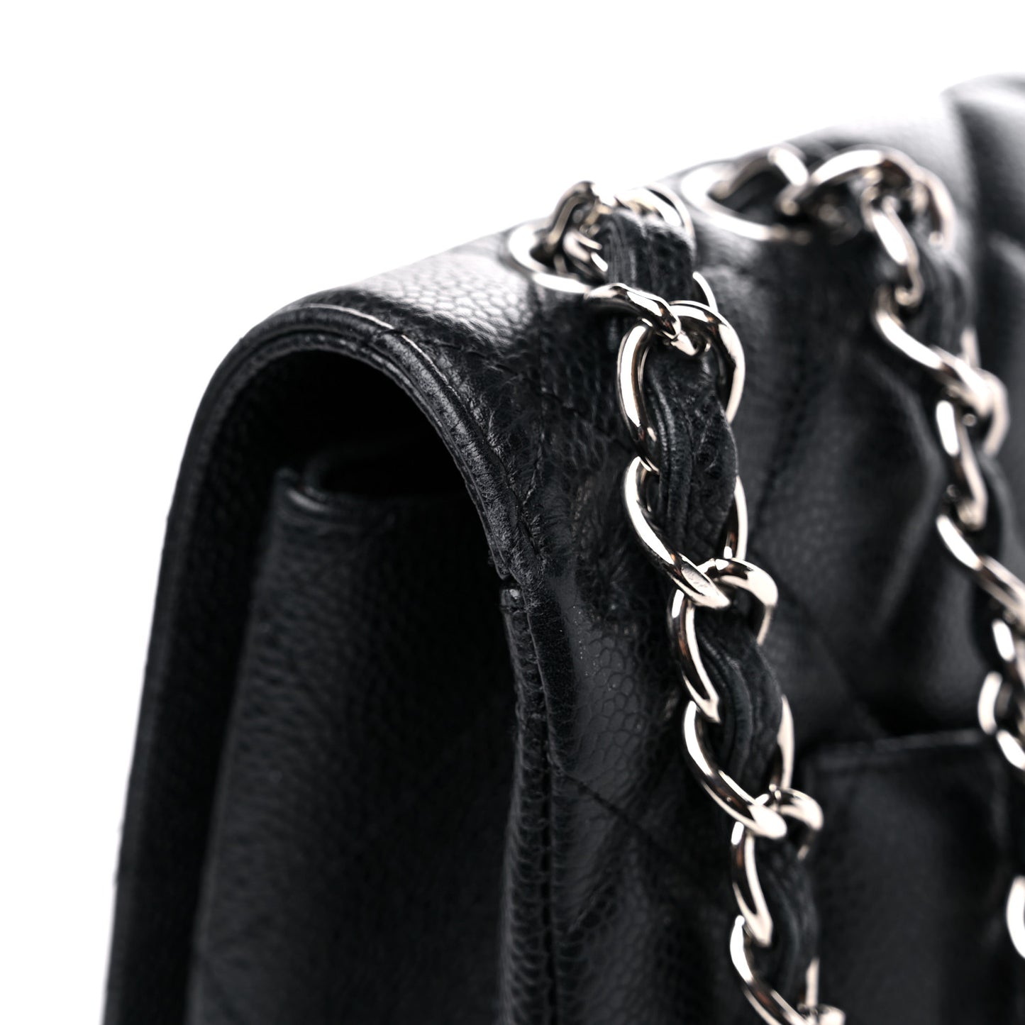 Caviar Quilted Jumbo Single Flap Black