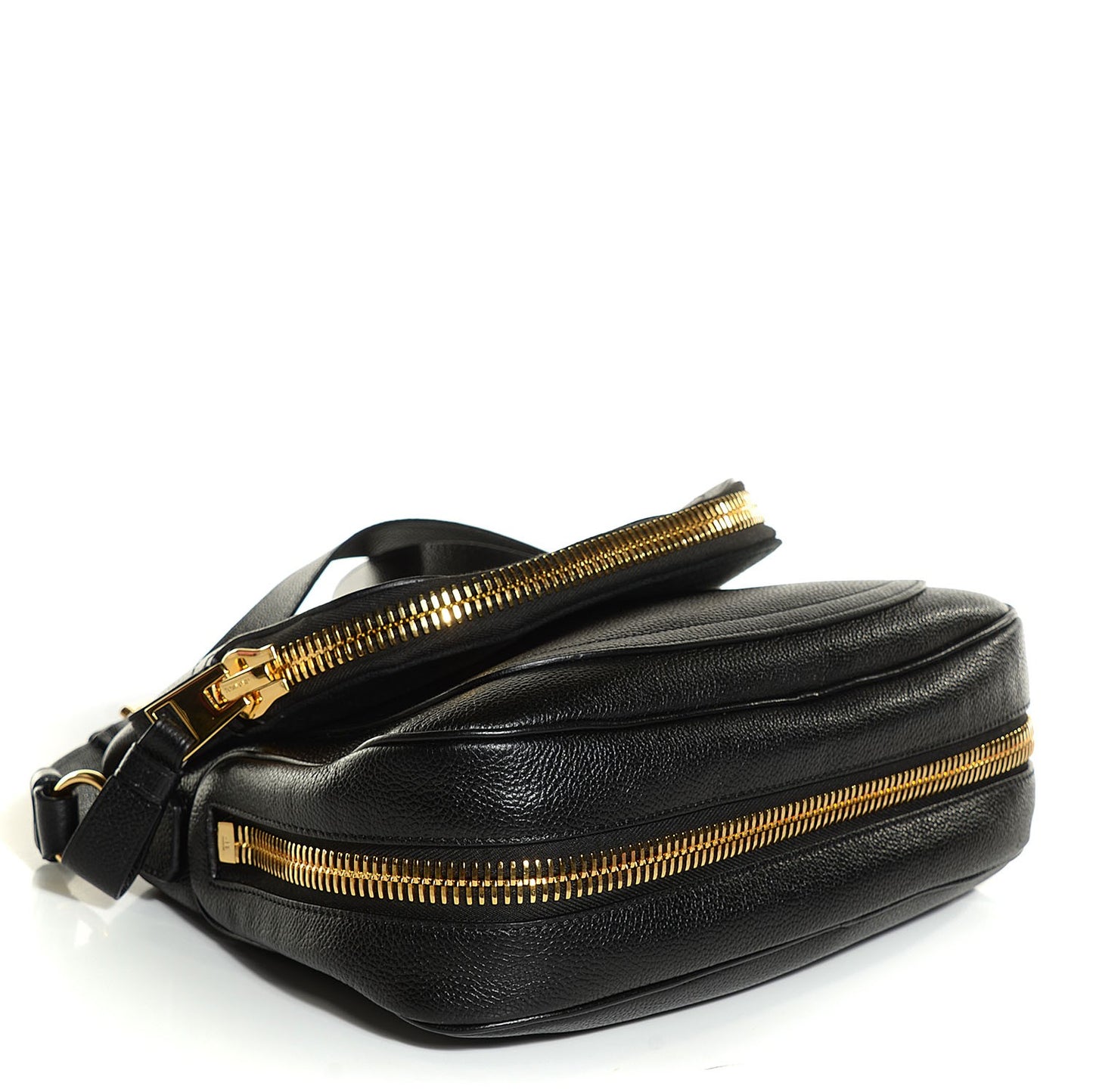 Grained Calfskin Medium Jennifer Crossbody Bag Black