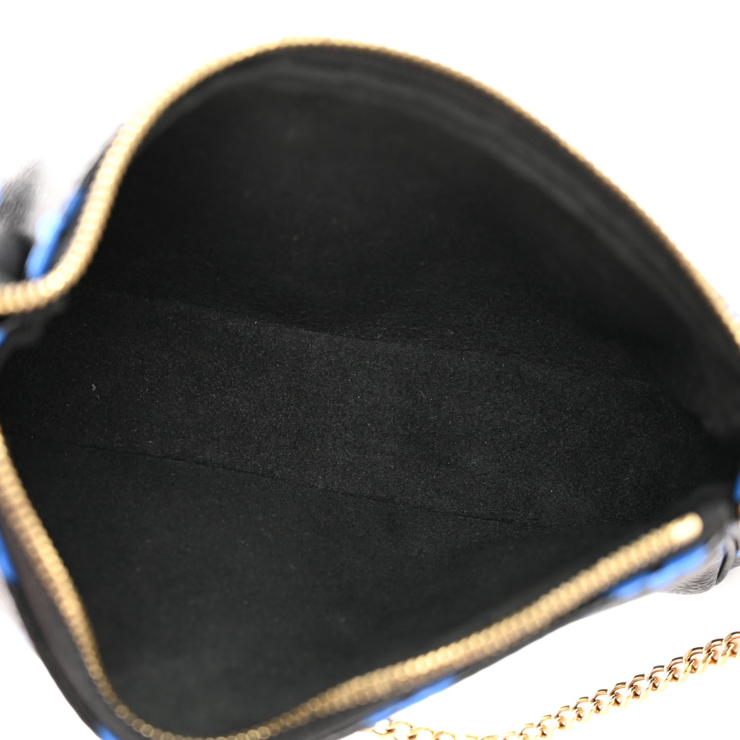 Colored Monogram Mini Pochette Accessories Blue Black