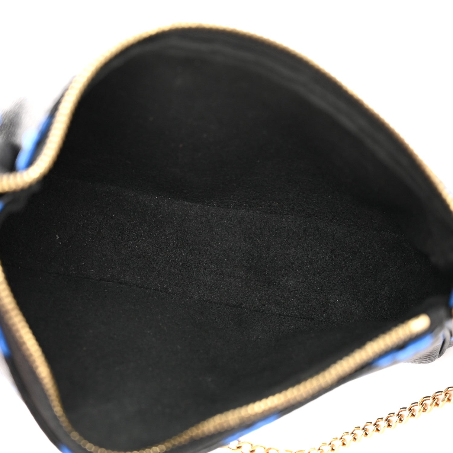 Louis Vuitton Colored Monogram Mini Pochette Accessories Blue Black 5 of 9