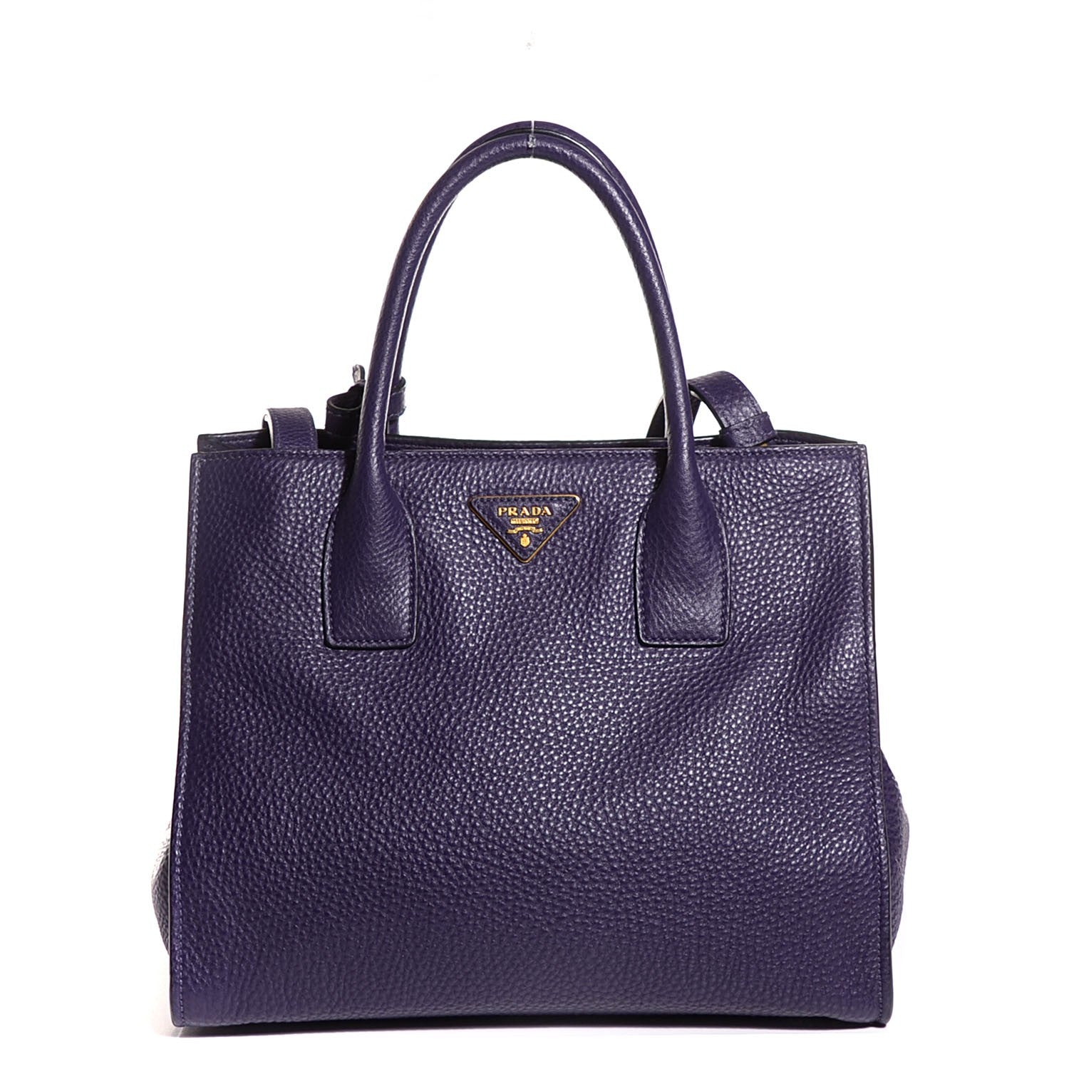 Prada Vitello Daino Twin Pocket Tote Viola 1 of 9