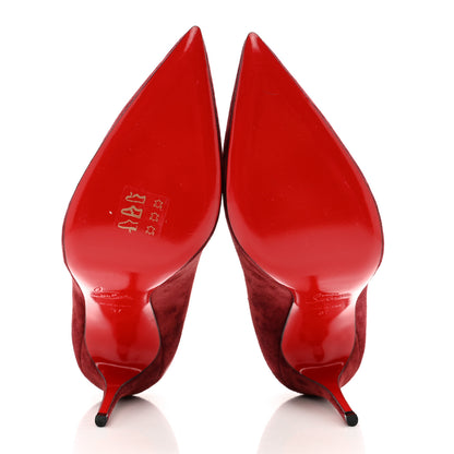 Christian Louboutin Veau Velours Pigalle Follies 100 Pumps 37 Oeillet 5 of 7
