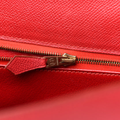 Hermes Courchevel Kelly Sellier 32 Rouge Vif 27 of 36