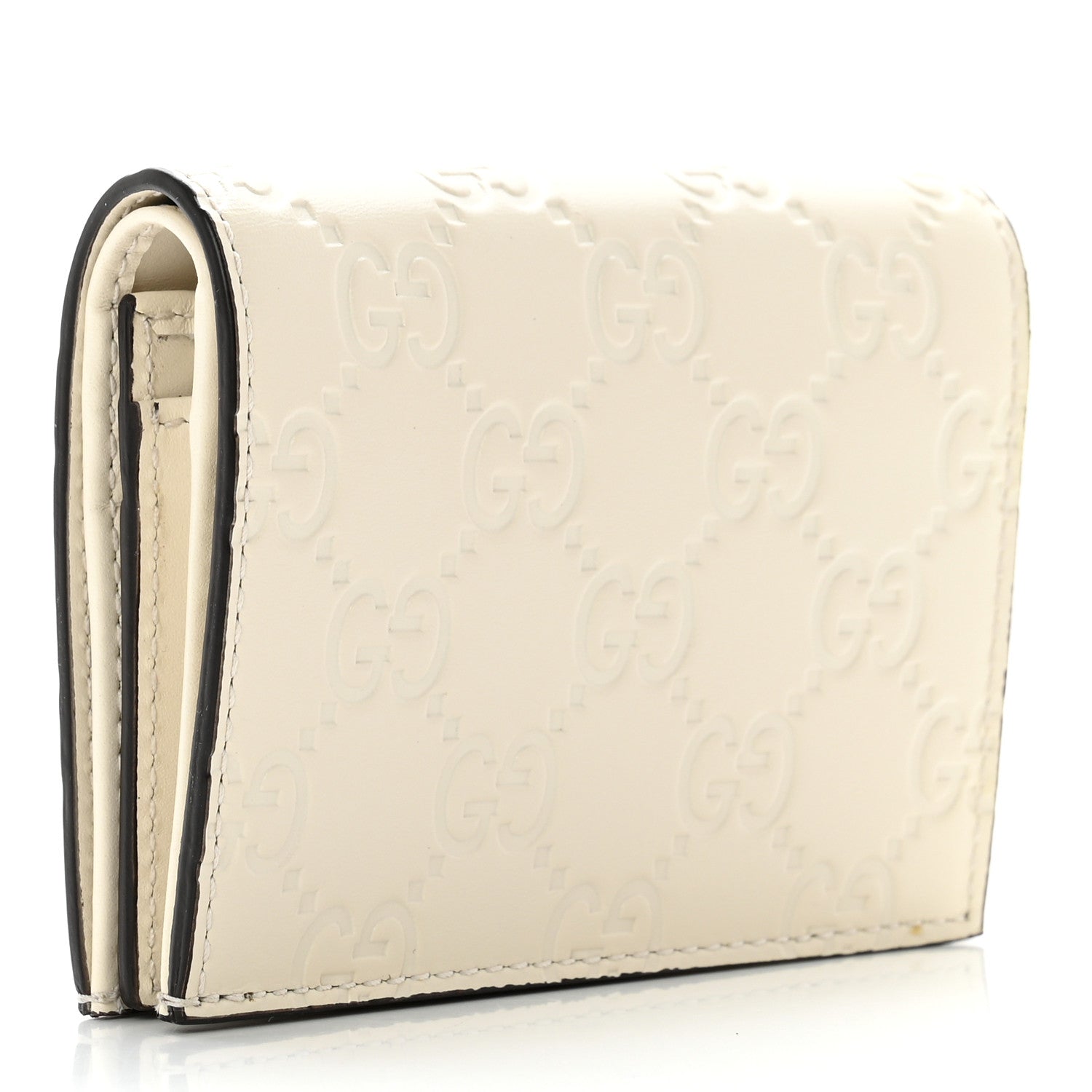 Gucci Guccissima Cherries Card Case Wallet White 3 of 9