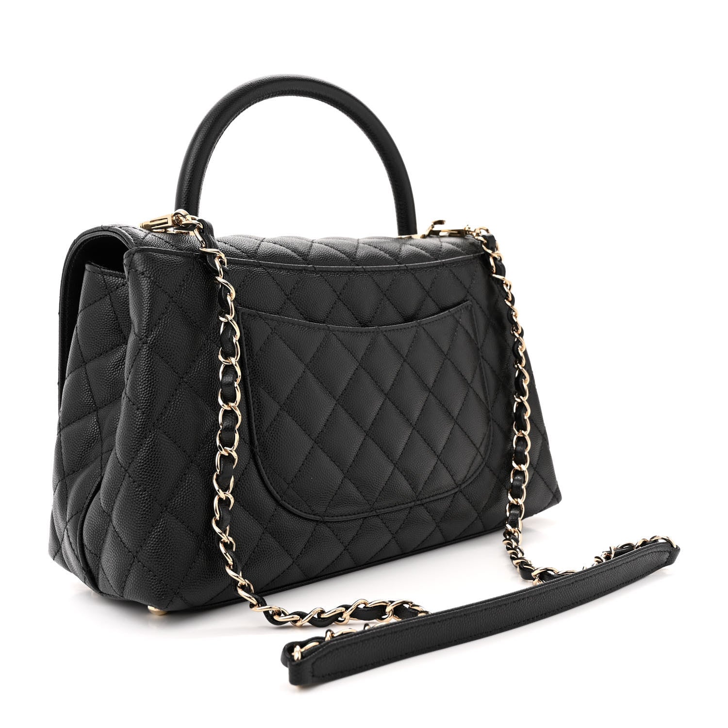 Chanel Caviar Quilted Small Coco Handle Flap Black 3 of 11