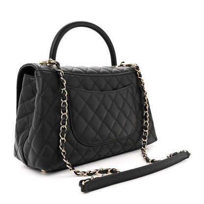 Chanel Caviar Quilted Small Coco Handle Flap Black 3 of 11