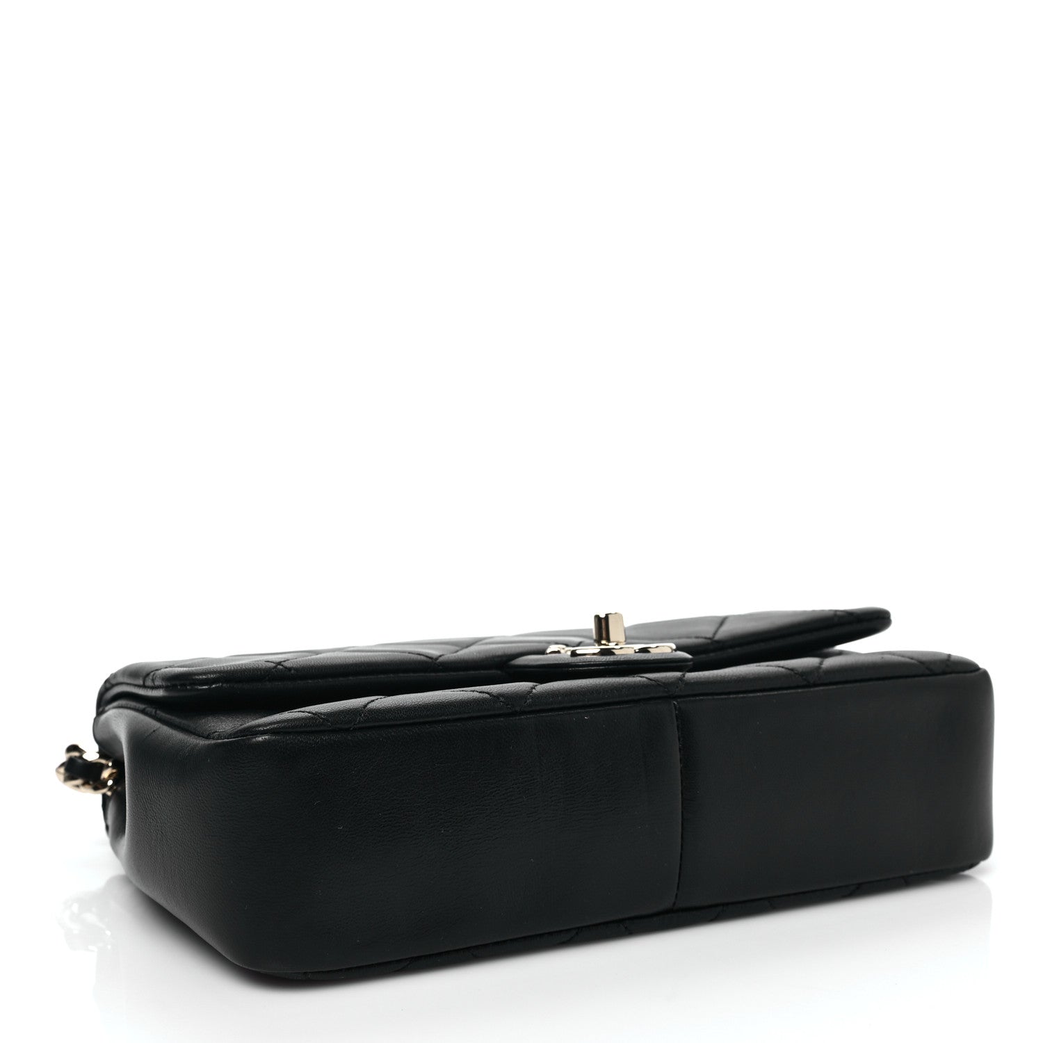 Chanel Lambskin Quilted Resin Bi-Color Chain Flap Bag Black 4 of 8