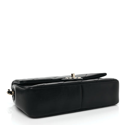 Chanel Lambskin Quilted Resin Bi-Color Chain Flap Bag Black 4 of 8