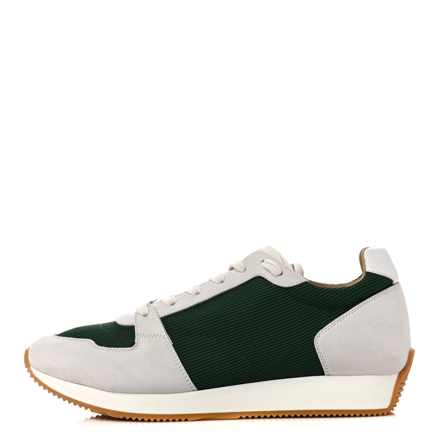 Suede Goatskin Technical Mesh Escape Sneakers 39 Vert Sapin White Black