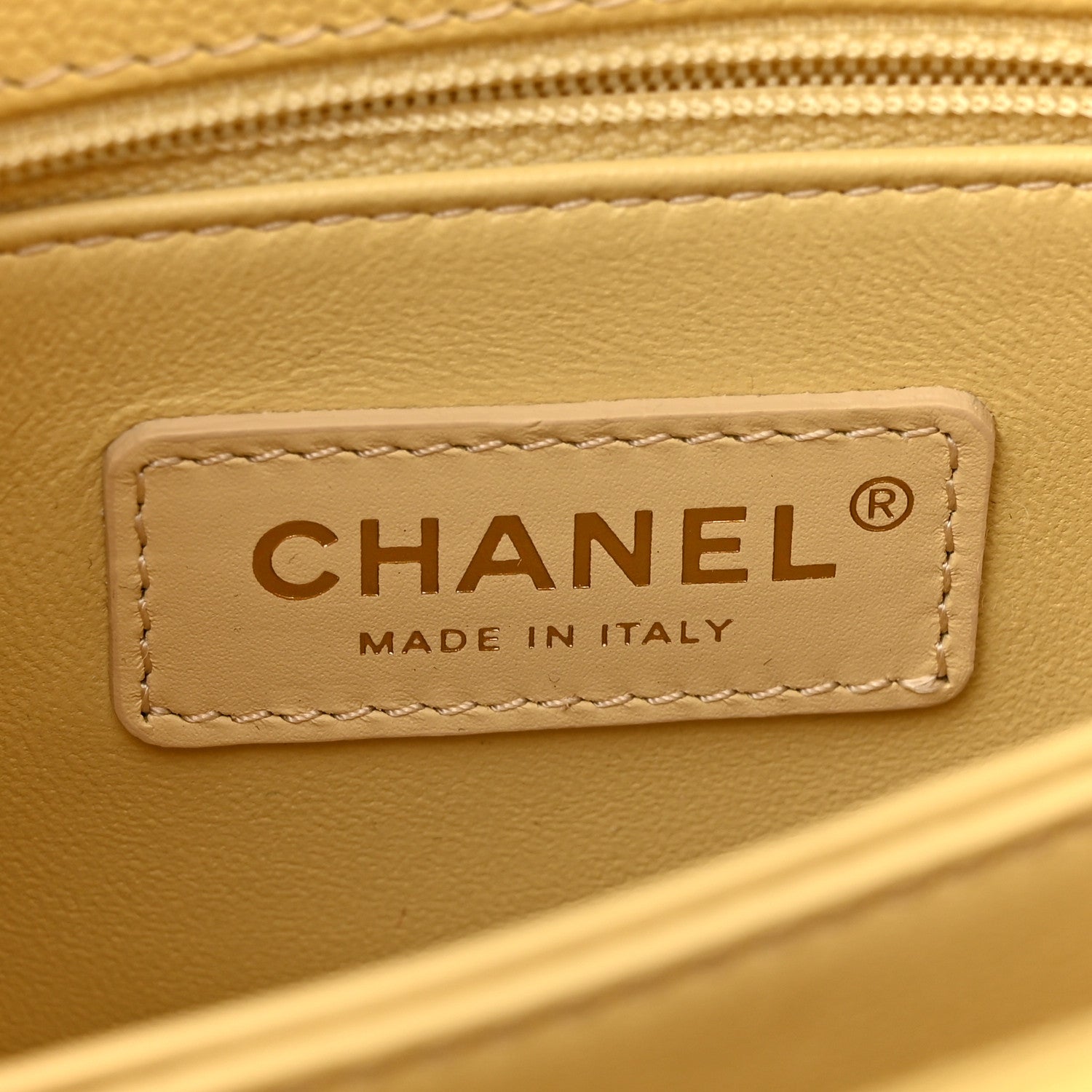 Chanel Caviar Quilted Mini Coco Handle Flap Yellow 6 of 11