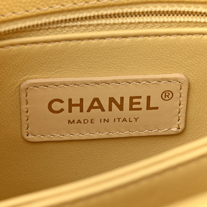Chanel Caviar Quilted Mini Coco Handle Flap Yellow 6 of 11
