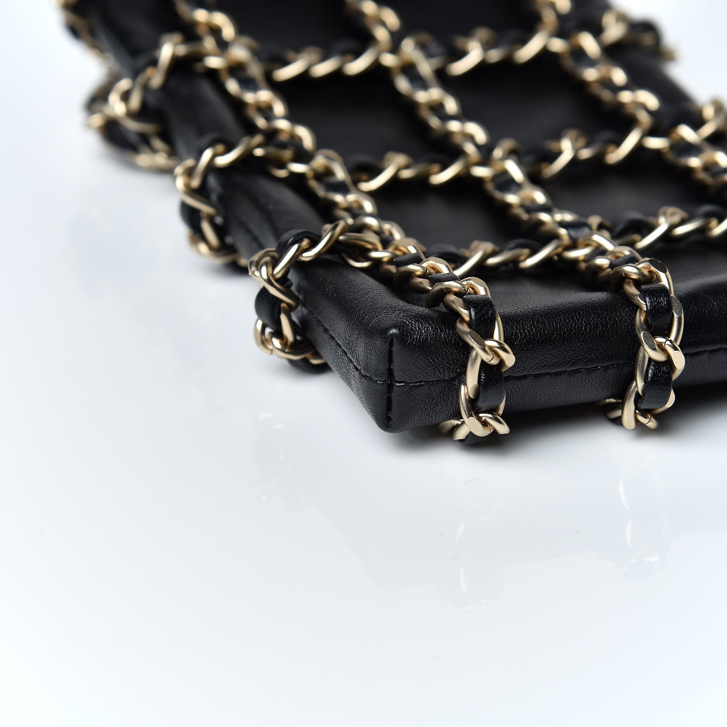 Chanel Lambskin Tech Me Out Clutch With Chain Black 9 of 12