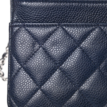 Chanel Caviar Quilted Wallet On Chain WOC Navy Blue 12 of 14