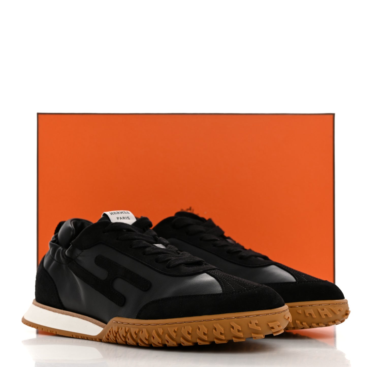Nappa Suede Goatskin Jet Sneakers 38.5 Black
