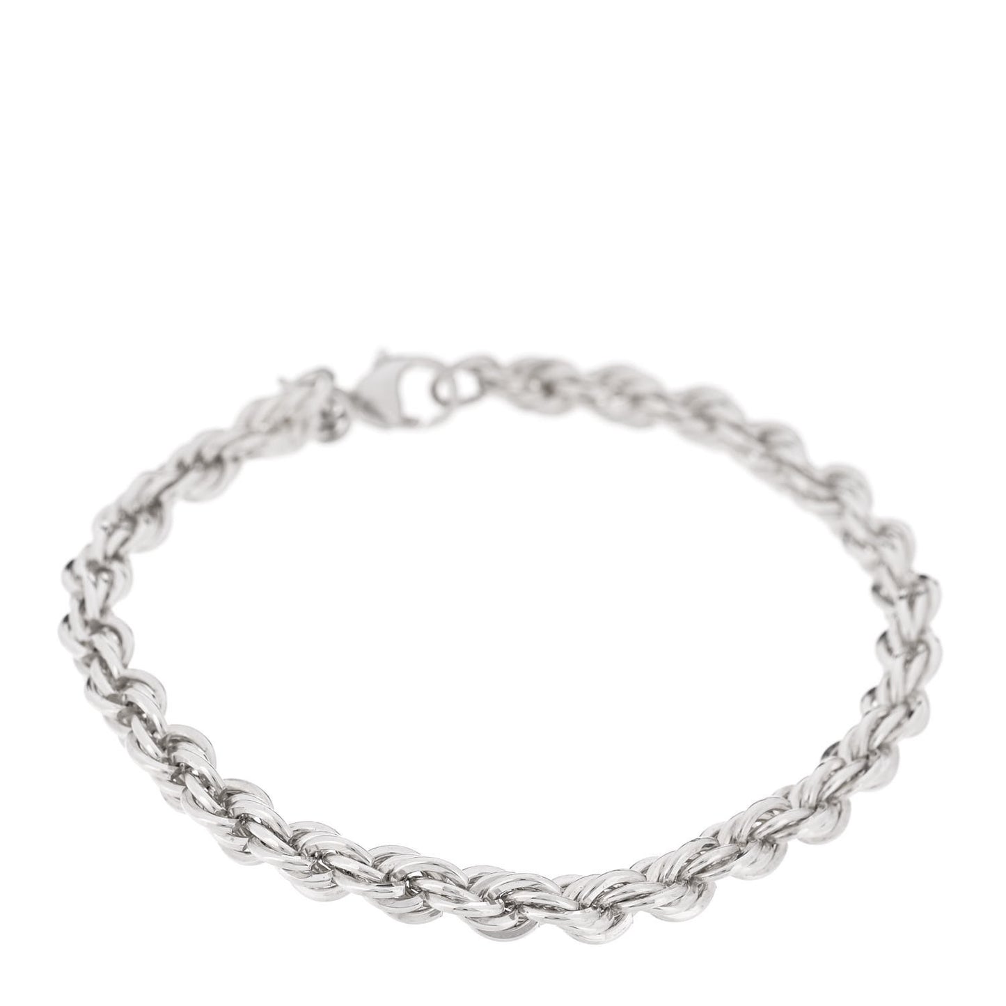 Sterling Silver Rope Chain Bracelet