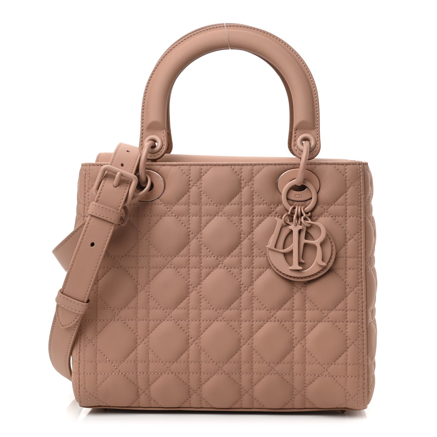 Christian Dior Ultra Matte Calfskin Cannage Medium Lady Dior Beige 1 of 11