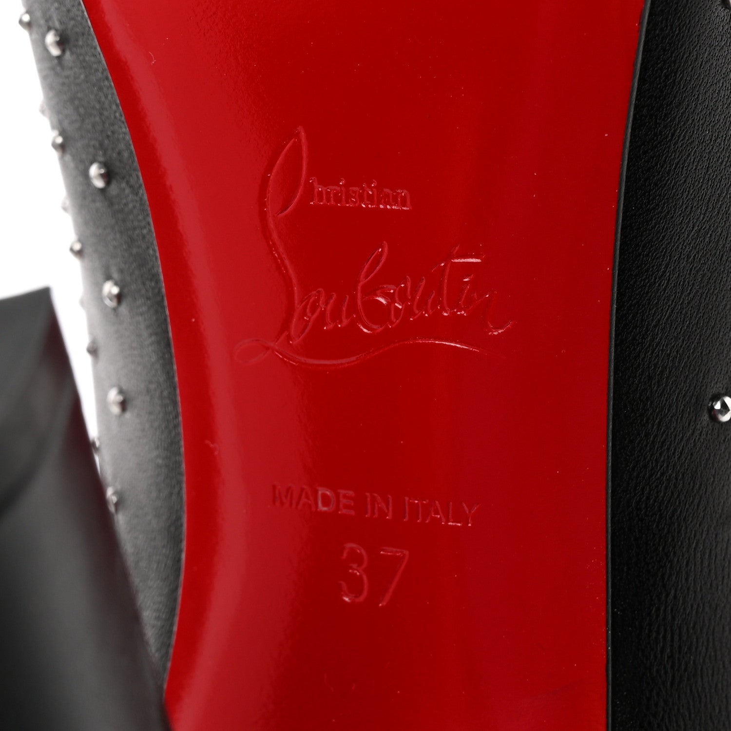 Christian Louboutin Calfskin Studded Dakita 100 Booties 37 Black 6 of 10