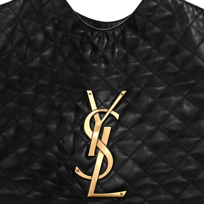 Saint Laurent Lambskin Quilted Maxi Icare Shopping Tote Black 9 of 15