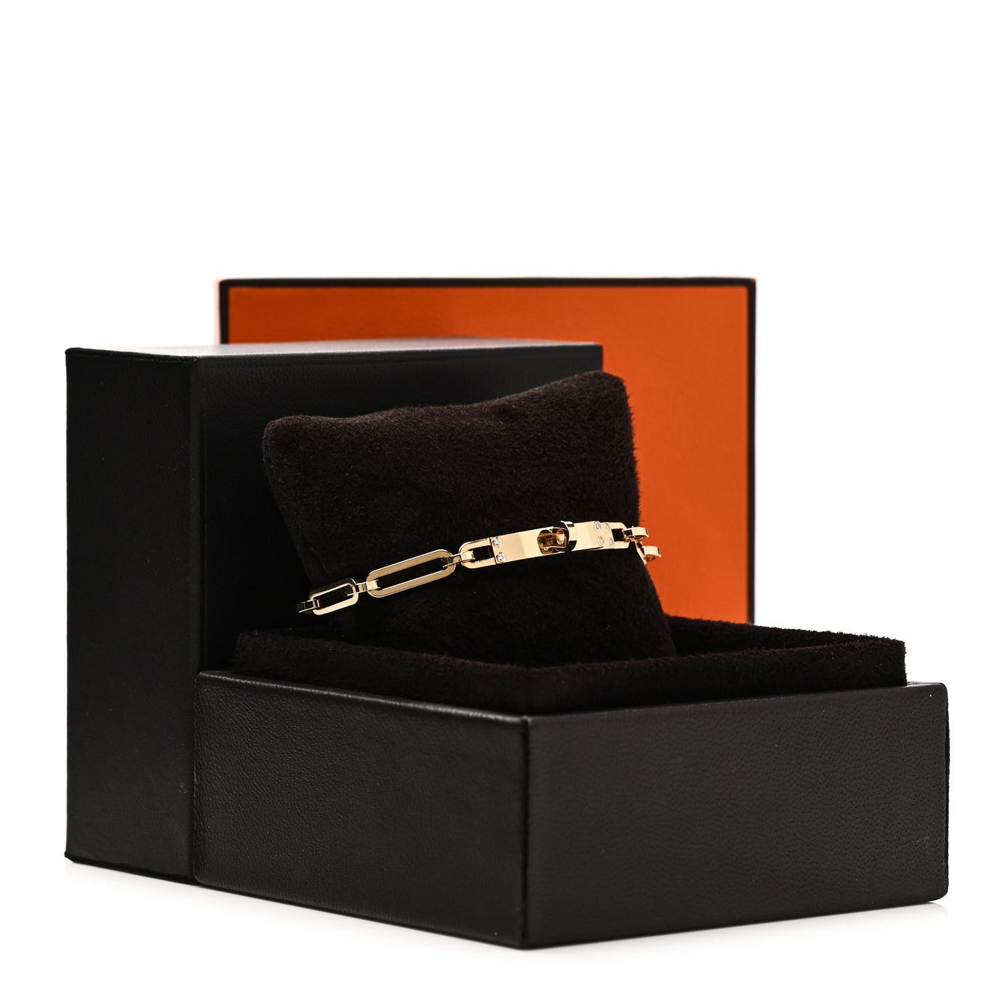 18K Yellow Gold Diamond PM Kelly Chaine Bracelet SH