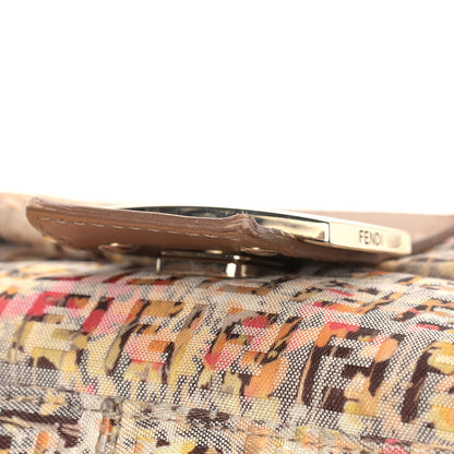 Fendi Zucchino Vitello Floral Forever Mama Baguette Pesca Giallo Saddler 10 of 12