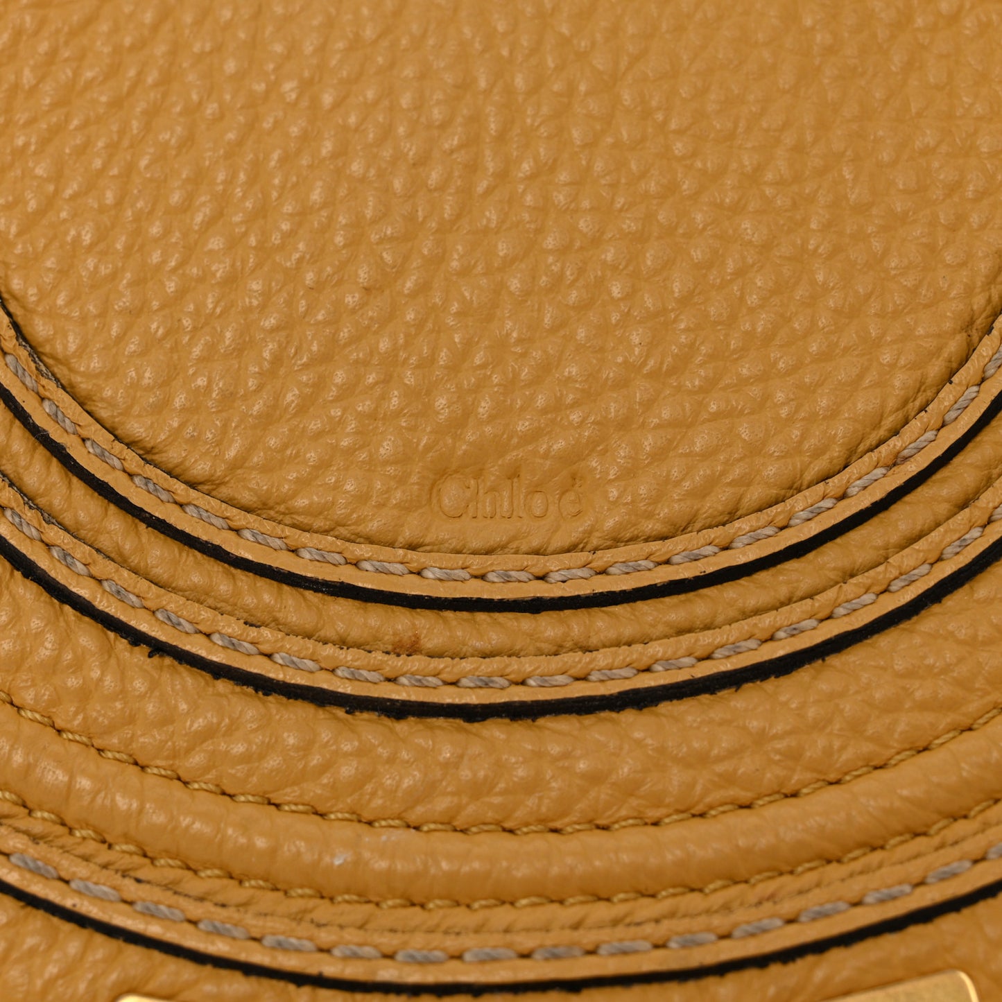 Calfskin Mini Marcie Round Crossbody Bag Honey Gold