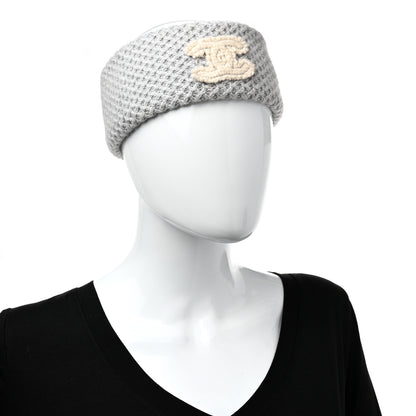 Chanel Cashmere CC Headband Grey 2 of 8