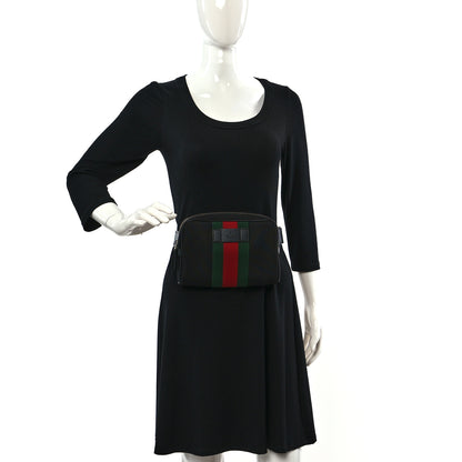 Gucci Canvas Web Slim Belt Bag Black 2 of 8