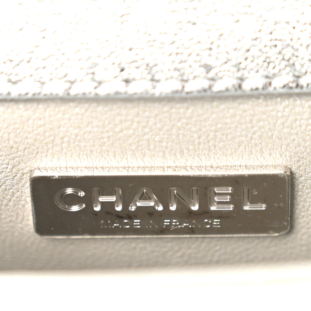 Chanel Mirror Calfskin Small Top Handle Clutch With Chain Silver 6 of 11