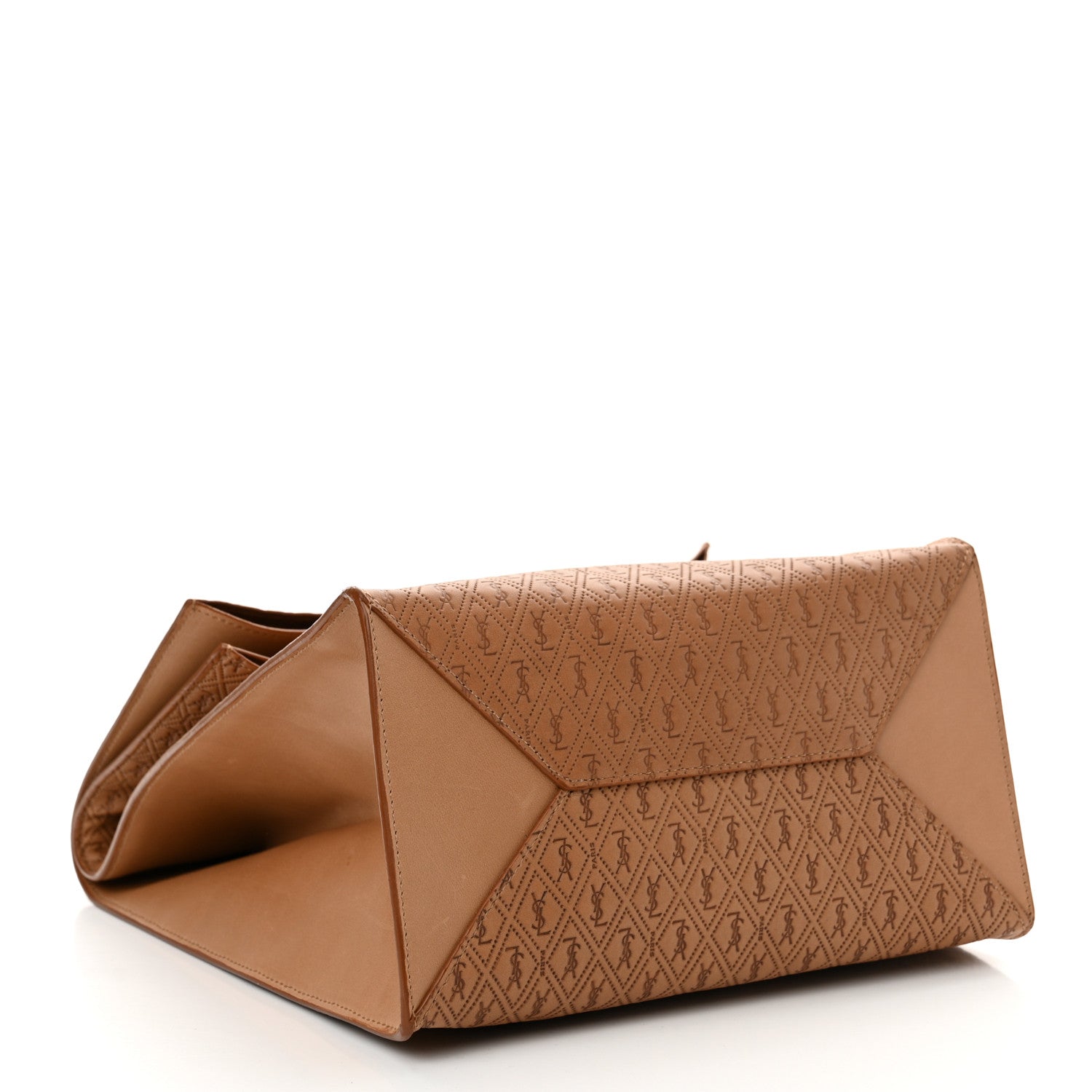 Saint Laurent Calfskin Monogram Deli Paper Bag Vintage Beige 4 of 11