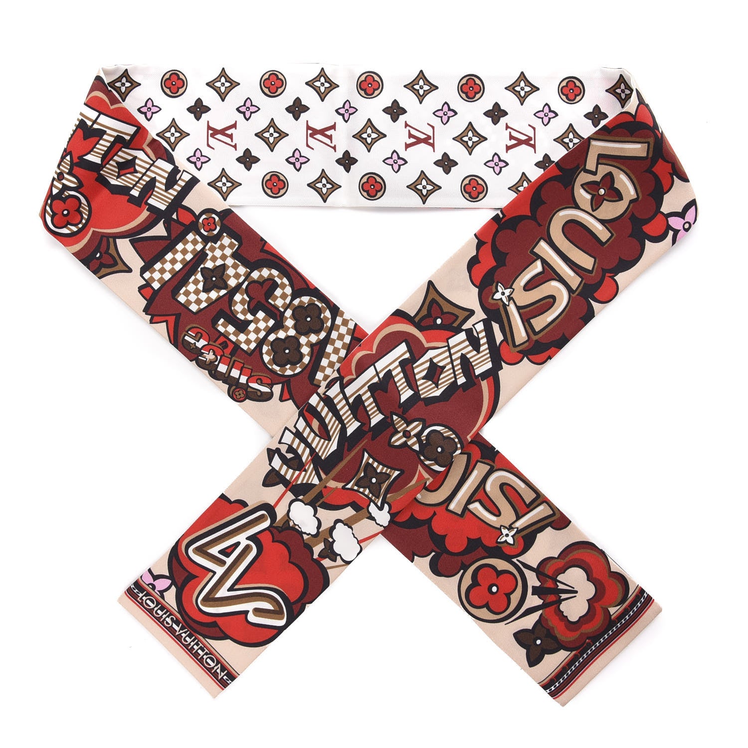 Louis Vuitton Silk Street Monogram Bandeau Beige 1 of 2