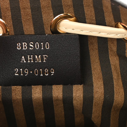 Fendi Vitello King F is Fendi Logo Debossed Metal Stitch Mini Mon Tresor Bucket Bag Pergamena 7 of 11