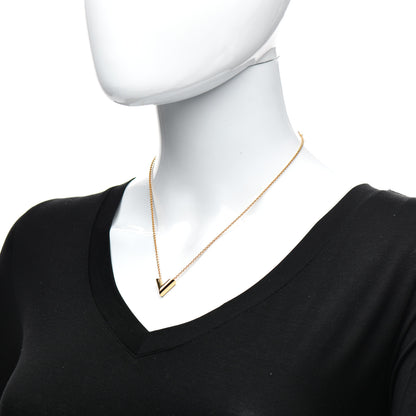 Louis Vuitton Brass Essential V Necklace Gold 2 of 5