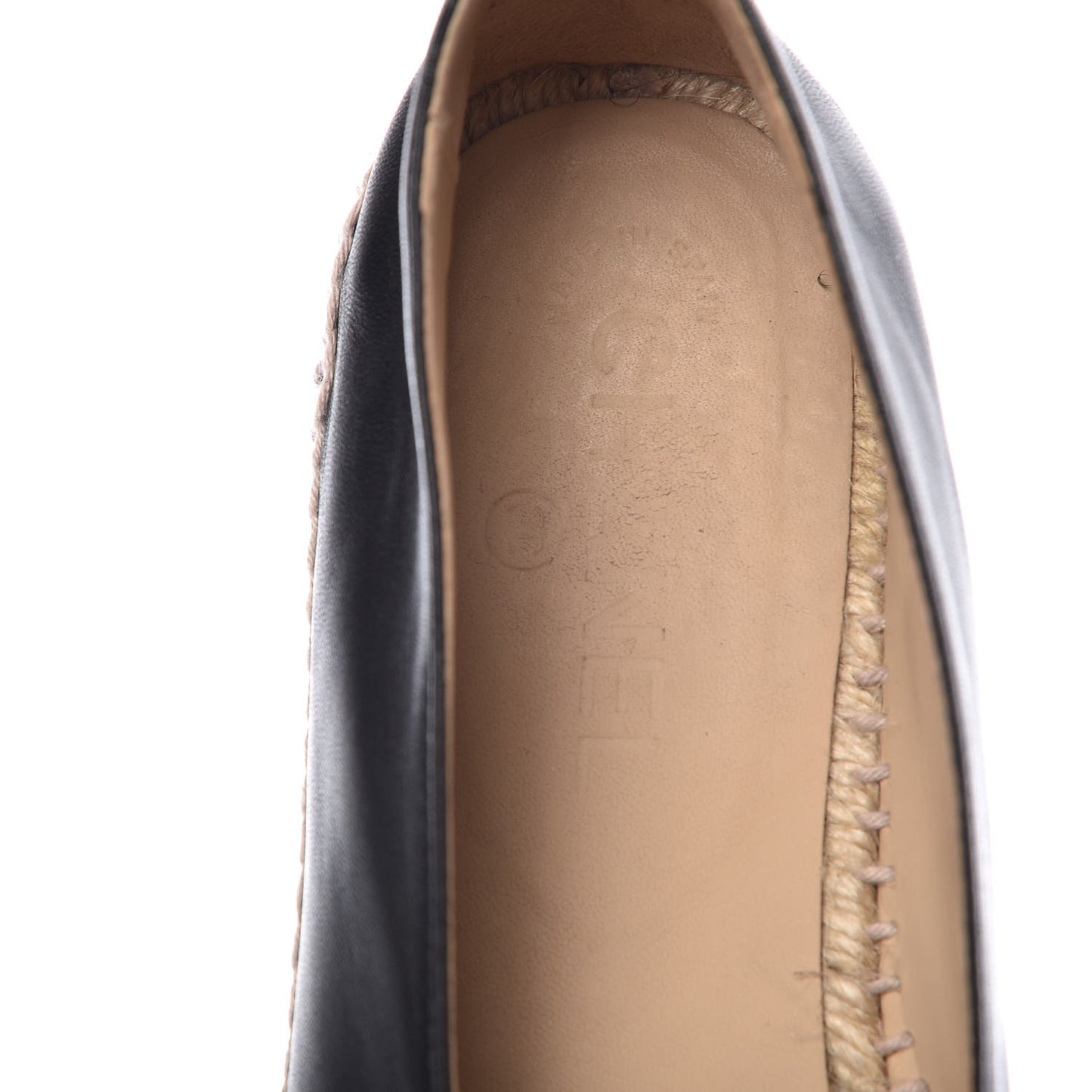Lambskin CC Espadrilles 40 Black