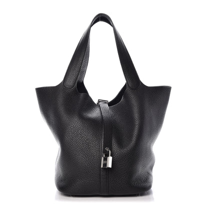 Hermes Taurillon Clemence Picotin Lock 26 GM Black 1 of 11