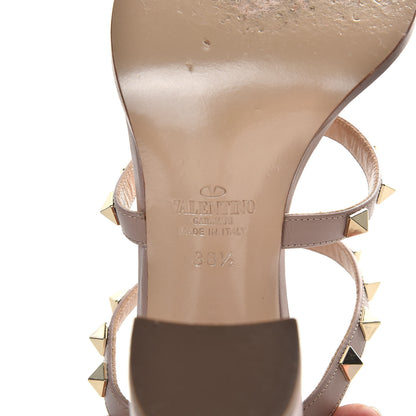 Valentino Garavani Calfskin Rockstud 90mm Caged Slide Sandals 38.5 Poudre 8 of 10