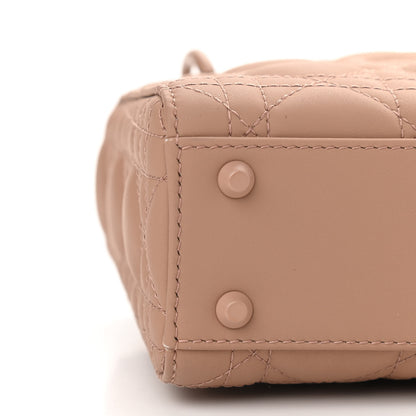 Christian Dior Ultra Matte Calfskin Cannage Mini Lady Dior Light Beige 9 of 11