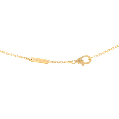 Van Cleef & Arpels 18K Yellow Gold Carnelian Vintage Alhambra Pendant Necklace 3 of 3