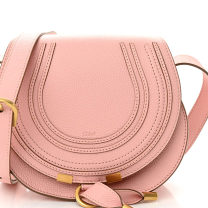 Chloe Grained Calfskin Small Marcie Saddle Bag Blossom Pink 7 of 9