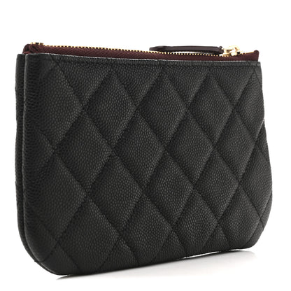 Chanel Caviar Quilted Small Cosmetic Case Black 3 of 8