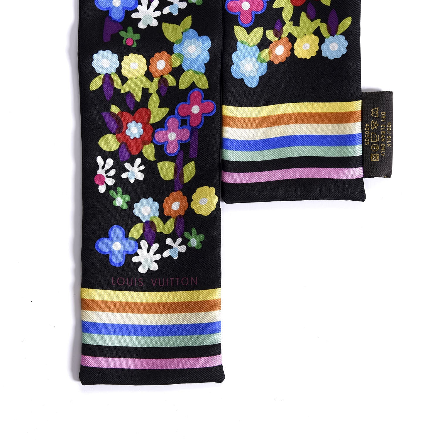 Louis Vuitton Silk Olivia Bandeau Multicolor Black 4 of 4